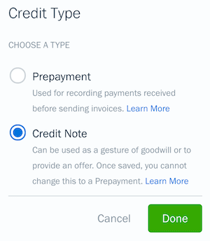 Credit Note