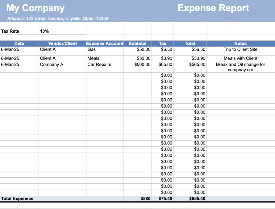 Expense Report